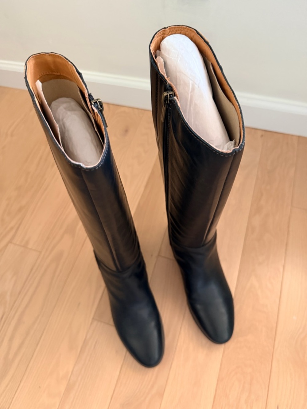 Pikolinos Malaga Classic Black Leather Zip Up Block Mid Heel Tall Boots New 8 - Picture 3 of 9